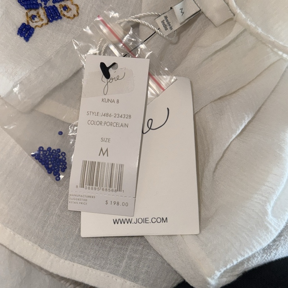 Joie • Kuna B Embellished Beaded Sleeveless Blouse NEW - Picture 8 of 8